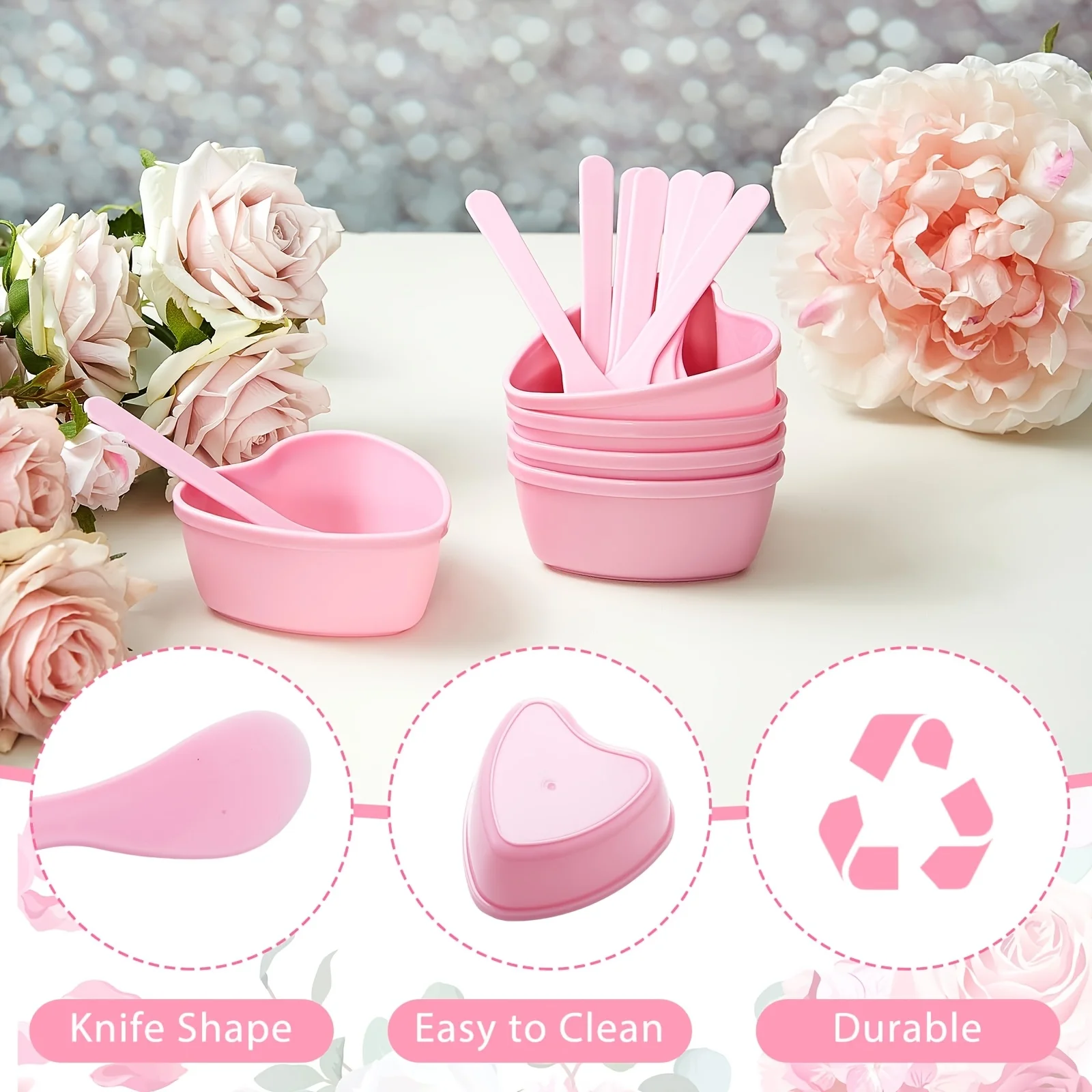 6-piece Pink Heart Shaped Faci - Skincare Finally Found You review and price